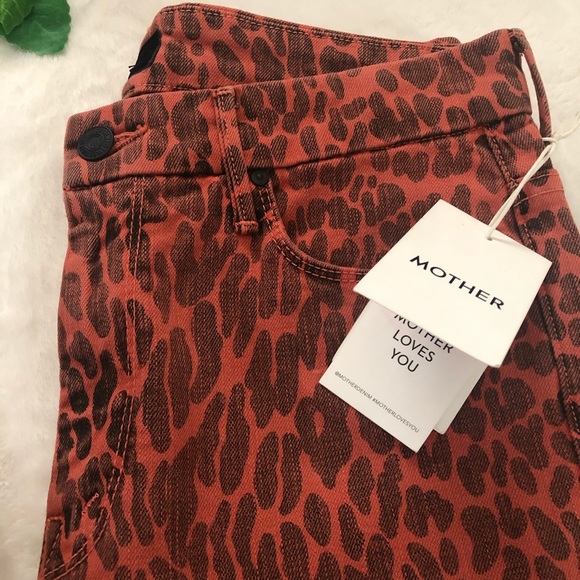 Mother High waisted leopard ankle crop jeans - Picture 11 of 14